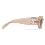 Chanel - Occhiali da Sole Rettangolari - Corallo - Chanel Eyewear