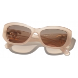 Chanel - Rectangular Sunglasses - Coral - Chanel Eyewear