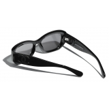 Chanel - Rectangular Sunglasses - Black Gray Polarized - Chanel Eyewear