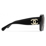 Chanel - Square Sunglasses - Black Brown Polarized Gradient - Chanel Eyewear