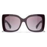 Chanel - Occhiali da Sole Quadrati - Borgogna Sfumate - Chanel Eyewear