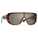 Chanel - Shield Sunglasses - Dark Tortoise Brown - Chanel Eyewear