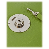 Viola Milano - Valigetta The Light City Silver Lock - Verde Lime - Handmade in Italy - Luxury Exclusive Collection