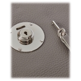 Viola Milano - Valigetta The Light City Silver Lock - Grigio Talpa - Handmade in Italy - Luxury Exclusive Collection