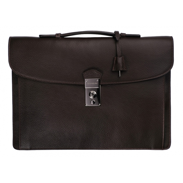 Viola Milano - The Light Traveller Briefcase - Brown - Handmade in Italy - Luxury Exclusive Collection