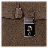 Viola Milano - The Light Traveller Briefcase - Taupe - Handmade in Italy - Luxury Exclusive Collection