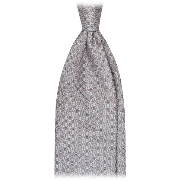 Viola Milano - Archivio Chain Selftipped Silk Tie - Pink - Handmade in Italy - Luxury Exclusive Collection