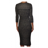 Liu Jo - Knit Dress with Stud Detail - Grey - Dress - Made in Italy - Luxury Exclusive Collection
