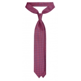 Viola Milano - Artisan Chain Selftipped Silk Tie - Rose Mix - Handmade in Italy - Luxury Exclusive Collection