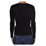 Liu Jo - Simple Ribbed Knit - Black - Knitwear - Made in Italy - Luxury Exclusive Collection