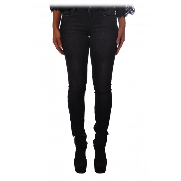 Liu Jo - Glitter Canvas Jeans - Black - Trousers - Made in Italy - Luxury Exclusive Collection
