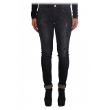 Liu Jo - Jeans with Glitter Application Details - Black - Trousers - Made in Italy - Luxury Exclusive Collection