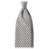 Viola Milano - Cravatta in Seta con Motivo Artigianale - Grigio - Handmade in Italy - Luxury Exclusive Collection