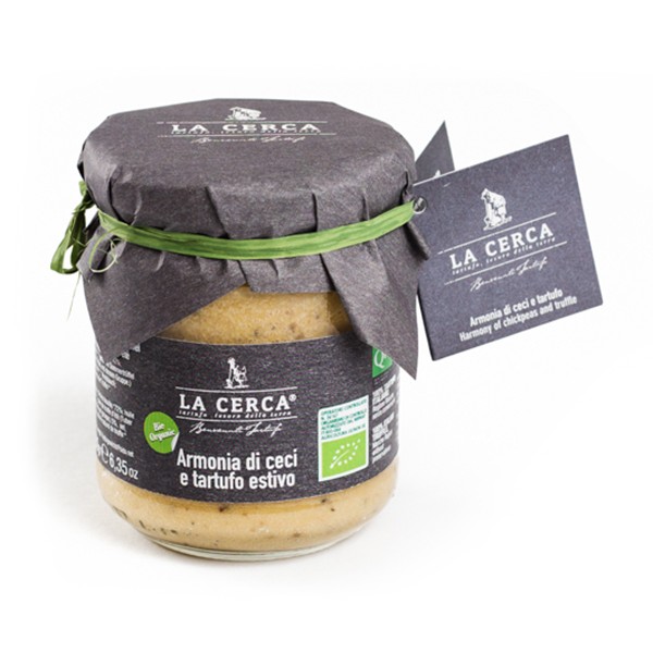 La Cerca - Harmony of Chickpeas and Organic Summer Truffle - Sauces with Truffle - Truffle Excellence - Organic Vegan - 90 g