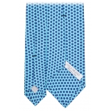 Viola Milano - Artisan Square Selftipped Italian Silk Tie - Blue Mix - Handmade in Italy - Luxury Exclusive Collection