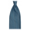 Viola Milano - Artisan Square Selftipped Italian Silk Tie - Midnight Mix - Handmade in Italy - Luxury Exclusive Collection