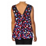 Liu Jo - Top Senza Maniche a Pois  - Nero - Top - Made in Italy - Luxury Exclusive Collection