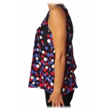 Liu Jo - Sleeveless Polka Dot Top - Black - Made in Italy - Luxury Exclusive Collection