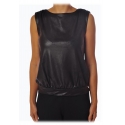 Liu Jo - Glossy Faux Leather Top - Black - Made in Italy - Luxury Exclusive Collection