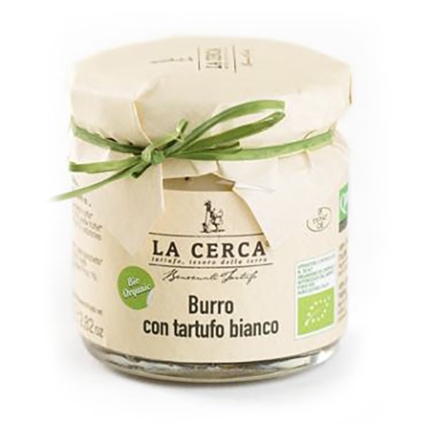 La Cerca - Burro con Tartufo Bianco Biologico - Condimenti con Tartufo - Eccellenze al Tartufo - Bio - 80 g