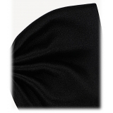 Viola Milano - Black Masion Milano Ready-Tie Grosgrain Bow-Tie - Handmade in Italy - Luxury Exclusive Collection