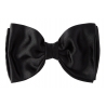 Viola Milano - Black Ready-Tie Grosgrain Bow-Tie - Handmade in Italy - Luxury Exclusive Collection