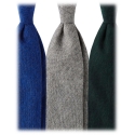 Viola Milano - Box of 3 X Solid 3-fold Handrolled 100% Cashmere Ties - Handmade in Italy - Luxury Exclusive Collection