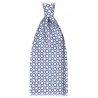 Viola Milano - Chain Pattern Selftipped Italian Silk Tie - Ivory - Handmade in Italy - Luxury Exclusive Collection