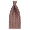 Viola Milano - Classic Circle Selftipped Italian Silk Tie - Brown Mix - Handmade in Italy - Luxury Exclusive Collection