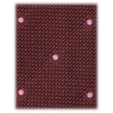 Viola Milano - Classic Polka Dot 3-Fold Grenadine Tie - Burgundy/Pink - Handmade in Italy - Luxury Exclusive Collection