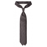 Viola Milano - Classic Polka Dot 3-Fold Grenadine Tie - Grey/Sky - Handmade in Italy - Luxury Exclusive Collection