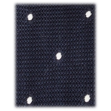 Viola Milano - Classic Polka Dot 3-Fold Grenadine Tie - Navy/White - Handmade in Italy - Luxury Exclusive Collection