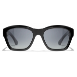 Chanel - Square Sunglasses - Black Gold Gray Polarized Gradient - Chanel Eyewear