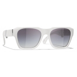 Chanel - Square Sunglasses - White Gray Gradient - Chanel Eyewear