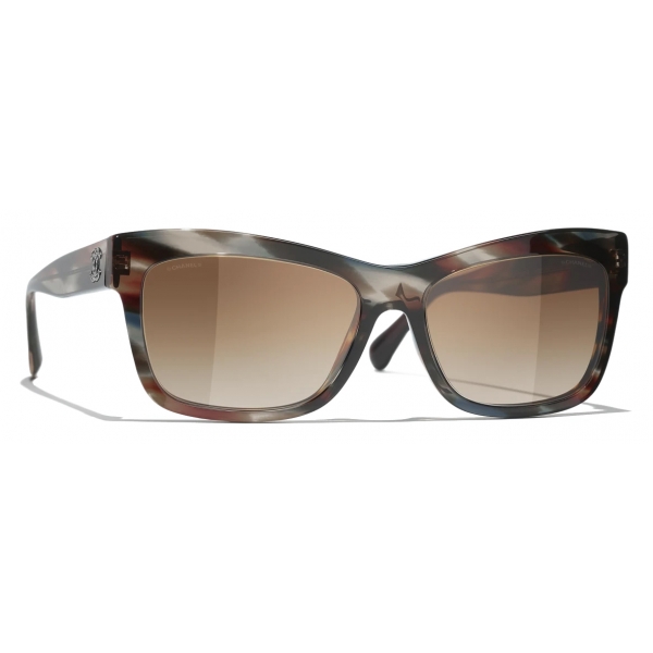 Chanel - Rectangular Sunglasses - Brown Tortoise - Chanel Eyewear