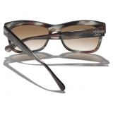 Chanel - Rectangular Sunglasses - Brown Tortoise - Chanel Eyewear