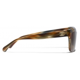 Chanel - Rectangular Sunglasses - Yellow Tortoise Brown - Chanel Eyewear