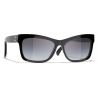 Chanel - Rectangular Sunglasses - Black Gray Gradient - Chanel Eyewear