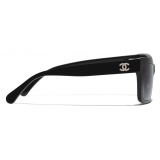 Chanel - Rectangular Sunglasses - Black Gray Gradient - Chanel Eyewear