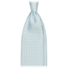 Viola Milano - Cravatta in Seta Stampata a Mano con Motivo - Mentolo/Bianco - Handmade in Italy - Luxury Exclusive Collection