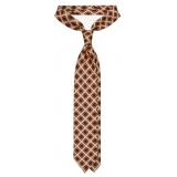 Viola Milano - Archive Diamond Vintage Selftipped Silk Tie - Yellow - Handmade in Italy - Luxury Exclusive Collection