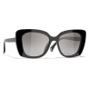 Chanel - Rectangular Sunglasses - Black Gray Polarized Gradient - Chanel Eyewear