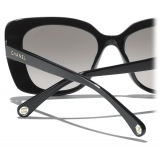 Chanel - Rectangular Sunglasses - Black Gray Polarized Gradient - Chanel Eyewear