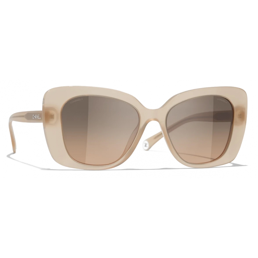 Chanel - Square Sunglasses - Gold Light Brown - Chanel Eyewear