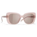 Chanel - Rectangular Sunglasses - Light Pink Gray - Chanel Eyewear