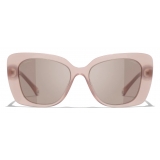 Chanel - Rectangular Sunglasses - Light Pink Gray - Chanel Eyewear