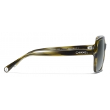 Chanel - Square Sunglasses - Green Tortoise Green Polarized - Chanel Eyewear