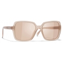 Chanel - Occhiali da Sole Quadrati - Corallo Rosa - Chanel Eyewear