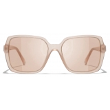 Chanel - Occhiali da Sole Quadrati - Corallo Rosa - Chanel Eyewear