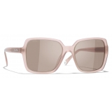 Chanel - Occhiali da Sole Quadrati - Rosa Chiaro Viola - Chanel Eyewear